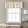 thumbnail image 3 of Yellow Daisy Valance Curtain for Windows Watercolor Country SpringYellow Floral Bees Rod Pocket Curtain Valances Short Window Treatments Panels for Kitchen Bathroom Laundry Room Basement 42 x 12 Inch, 3 of 9