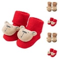 thumbnail image 4 of Gpaecead Cute Unisex Baby Socks Cartoon Bear Spring Fall Non Slip Socks Infant Long Knitting Socks 0-3 Years Toddler Walking Socks Red, 4 of 4