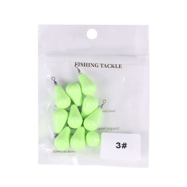 5/9/10 Uds plomo plomo gotas de agua luminosa peso de plomo accesorios de pesca