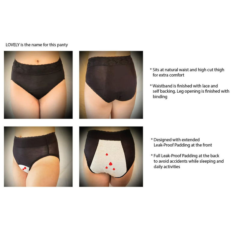 Womens Girls Period Panties Leak-Proof Cotton Briefs Menstrual Underwear 3  pair 