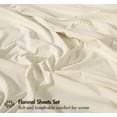 thumbnail image 6 of RUVANTI Flannel Sheets – Queen Sheet Set, Ultra Soft & Cozy Double Brushed, 15" Deep Pocket, 360° Elastic For Secure Fit, No Pilling, 4 Pieces (Flat, Fitted, 2 Pillowcases), Vanilla Cream, 6 of 8