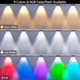 thumbnail image 3 of Luces solares para vallas BrizLabs, paquete de 8 unidades, 250 lm, 9 colores y 11 modos, 3 of 8