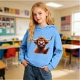 thumbnail image 6 of WAYUTE Girls Sweatshirts Boys Cow Print Cute Hooded Sweatshirt Soft Casual Pullover with Pocket for Kids, 6 of 6