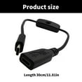thumbnail image 4 of Type C Extension Cord with Power Switches 30cm USB C Power Extension Cable with Switches PVC Cord for Tablets & Smartphones, 4 of 7