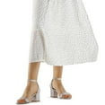 thumbnail image 7 of Pennysue Women's Chunky Low Heels Sandals Silver Glitter Ankle Strap Wedding Shoes 9M, 7 of 7