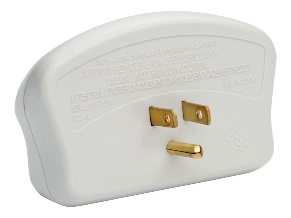 Eaton Tripp Lite Series Protect It! 3-Outlet Surge Protector Direct Plug-In 660 Joules 2 Diagnostic LEDs SK30