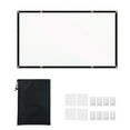 thumbnail image 1 of Graflsoa 120-Inch Portable Folding Projection Screen, 16:9 Aspect Ratio, White Polyester Material, Includes Hook & Sticker Kit, Carrying Bag, Wall-Mountable, No-Trace Design, 1 of 7