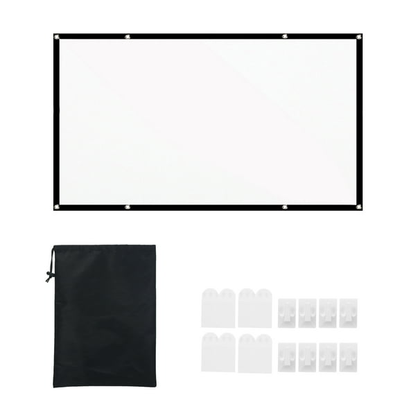 Mistaha 120-inch 16:9 Projection Screen Portable HD Projector Screen Foldable Thick White Wall Screen with