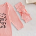 thumbnail image 4 of mgoYE Newborn Baby Girl Outfit Sweatshirt Romper Long Sleeve Jumpsuit Preemie Coming Home Outfit(Light Pink,0-3 Months), 4 of 6