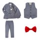 thumbnail image 3 of Trajes de fiesta de boda para bebés, chaqueta, chaleco, pantalones, trajes formales para niños, vestido de bautismo, conjunto de ropa para ceremonia adolescente, 3 of 5