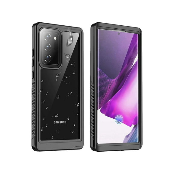 Galaxy Note 20 Ultra Waterproof Case, Built-in Screen Protector Full-Body Protection Heavy Duty Shock-Proof dust-Proof Cover Case for Samsung Galaxy Note 20 Ultra 6.9 inch Black