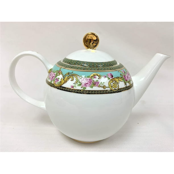 Hampstead Collection Green Designed Fine Bone China 15 pcs Tea Set