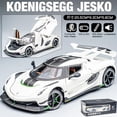 thumbnail image 3 of Coche de juguete EROCK Koenigsegg a escala 1:24 con sonido y luz, blanco, 3 of 6