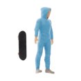 thumbnail image 4 of Figuras de niño patinador Sunnimix 1/64 modelo de personas DIY azul, 4 of 7