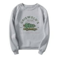 thumbnail image 4 of Chandails en Molleton de Noël pour Femmes Mode Loisirs Col Rond Manches Raglan Impression Lettres Sans Capuchon Pullovers, 4 of 4