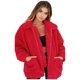 thumbnail image 1 of Abrigo cálido de piel sintética para mujer, chaqueta de invierno de gran tamaño con cuello vuelto, prendas de vestir exteriores Fridja  BV0+3135, 1 of 9
