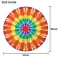 thumbnail image 6 of Rainbow Tie Dye Mandala Pattern Round Tablecloth 60"x60",Wrinkle Wipeable Table Cloth for Kitchen Dining Room Picnic Patio Party, 6 of 6