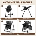 thumbnail image 5 of AILEEKISS Foldable High Chair for Baby, Toddler Eating Chair with Detachable Double Trays, Black, 5 of 12