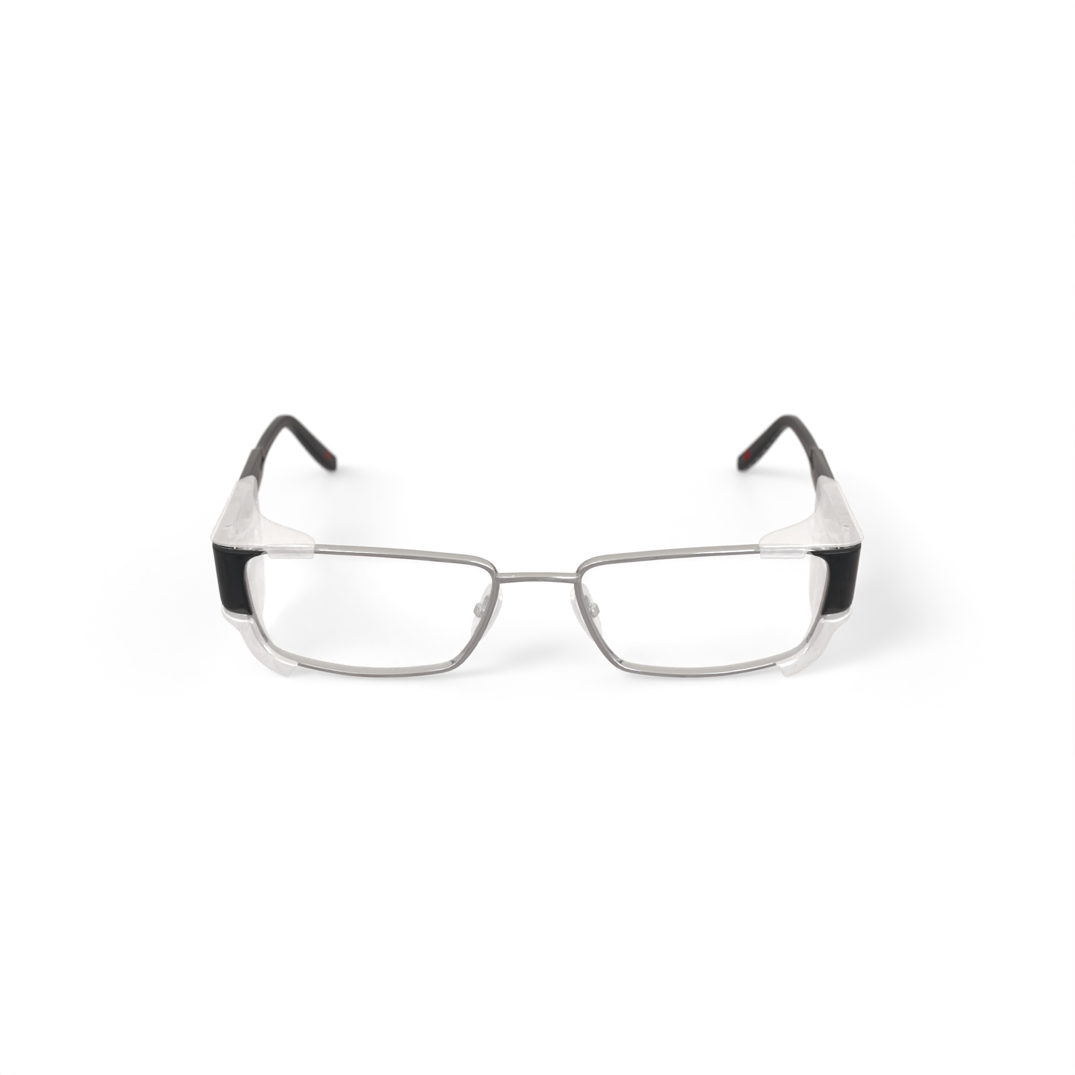 Hilco Vision A2 555 Stainless Steel Prescription Safety Glasses, Black, OSHA Compliant ANSI Z87.1, Protective Eyewear