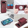 thumbnail image 4 of Decase for Google Pixel 8 Pro Flip PU Leather Back Cover with 2-in-1 Detachable Magnetic Wallet with 5 Card Slots Compatible Mag-Safe and RFlD Blocking Kickstand and Wireless Charging,Winered, 4 of 6