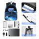 thumbnail image 4 of Balery Blue Viper Snake 2 Mochila para Mujeres y Hombres, Mochila Ligera Casual para Viajes, Mochila Clásica Básica para la Universidad, 4 of 6