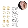 thumbnail image 2 of Qarigey 10 pares de clips para los oídos Juegos de gotas para los oídos de acero inoxidable Clips de aleación no perforantes unisex Ropa, zapatos y accesorios Miscelánea No1, 2 of 8
