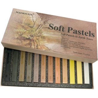 Jack Richeson Hand Rolled Soft Pastels - 120 Piece Color Wheel Set, 1 3/8" Sticks