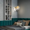 thumbnail image 3 of Lámpara de pared para niños con interruptor y enchufe, lámpara de pared moderna de astronauta para habitación de niños con cable, luz de pared interior E27 para niños y niñas, luz nocturna, blanco (s TUNC Sencillez, 3 of 5