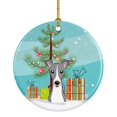thumbnail image 1 of Christmas Tree & Italian Greyhound Ceramic Ornament, 1 of 1