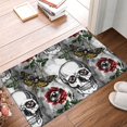 thumbnail image 2 of Non Slip Door Mat, Skulls Roses Fast Drying Bath Tub Mats, Absorbent Bathroom Rugs Entrance Welcome Mat, Bath MatS for Tub, Floor, Home, Kitchen, Hotel,16x24in, 2 of 6
