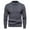 Dark Gray, variant on HAiming Men's Turtneck Pullover Sweaters Trendy Solid Color Long Sleeve Plus Size Casual Cable Knitted Sweater Tops