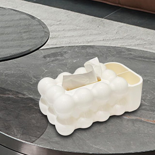 Caja de pañuelos, soporte elegante dispensador de caja de papel, caja de Control remoto para encimeras, restaurante, mesita de noche, baño, decoración Blanco