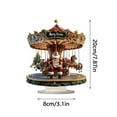 thumbnail image 3 of Christmas Carousel Flat Decoration - Exquisite Festive Holiday Tabletop Centerpiece for Home Decor, Unique Gift for Family & Friends, Easy Setup & Storage, 3 of 9