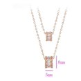 thumbnail image 2 of Fino Collar Doble Zirconia Diamante Blgari Oro Rosa 14k Lam rosa Unitalla, 2 of 7
