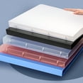 thumbnail image 2 of LNGOOR 1pc 4-Ring Binder  A4 Size 220-Sheet Capacity Loose-Leaf Folder Suitable For Classifying And Managing Office  Home  And School Documents And Test Papers, 2 of 7