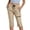 Beige, variant on Womens Capris with Pockets Summer Outdoor Travel Hiking Pants Lightweight Quick Dry Cropped Athletic Pants with Pockets Khaki XXL