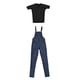 thumbnail image 4 of Camiseta y pantalones vaqueros con tirantes para mujer, disfraz en miniatura, ropa para vestir muñecas de 12 pulgadas, figuras en miniatura, accesorio, 4 of 8