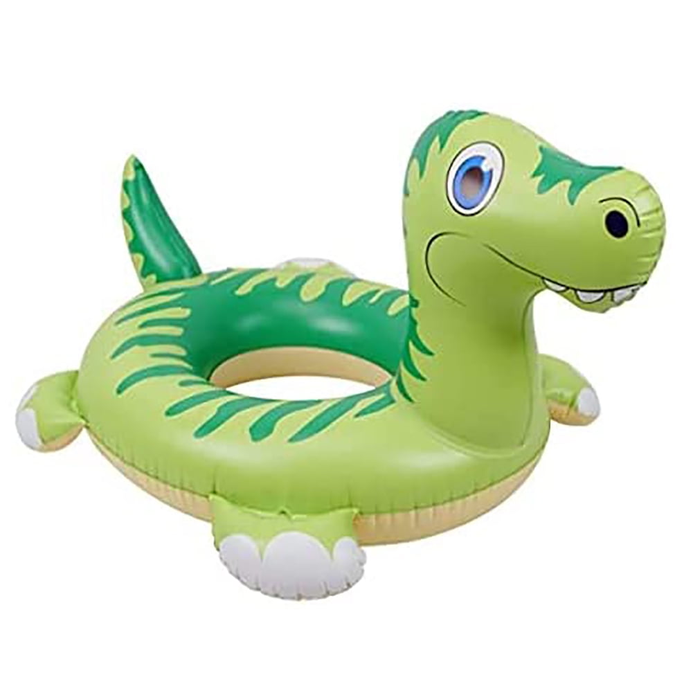Inflatable Dinosaur Pool Float, Kids Pool Ring, Unique Squeeze Squeaky Tail Design to add The