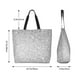 thumbnail image 5 of Balery Silver Mosaic Bolsa Tote Estilo Estético con Cremalleras, Bolsa de Hombro, Bolsa de Compras Grande y Plegable, 5 of 8