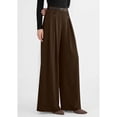 thumbnail image 6 of Womens Spring Wide Leg Trousers Loose Pleated Long Flowy Palazzo Work Pants with Pockets Brown S, 6 of 8