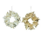 Club Pack of 12 Silver and Gold Glitter Angel Wings Christmas Ornaments 6.5" - Walmart.com