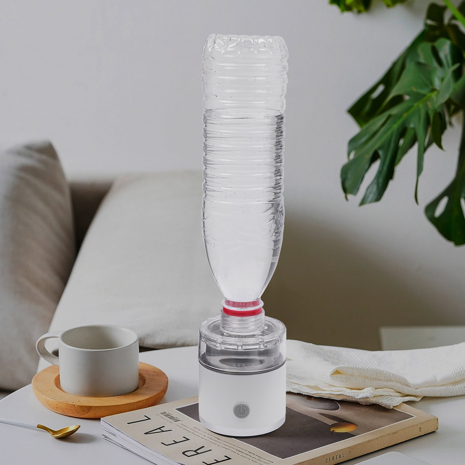 Home Car Hydrogen Portable Water Cup 12.85oz Hydrogen Water Cup Office Travelling Hydrogen Water Bottle White Hydrogen Water Generator Bottle Water Glass Ionizer Machine Rich Water 1500mah Battery