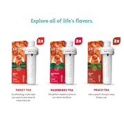 Cirkul Gateway Tea Flavor Cartridge Variety Pack, Drink Mix, 6-Pack (2 Sweet Tea, 2 Raspberry Tea, 2 Peach Tea)