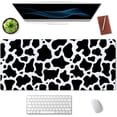 thumbnail image 3 of White Black Cow Pattern Desk Pad, Personalized Desk Mat, Cow Print Desk Mat, Cute Desk Pad, Extended Gaming Mouse Pad (35.5x15.7 in), Large Non-Slip Rubber Base Mousepad with Stitched Edges, 3 of 6