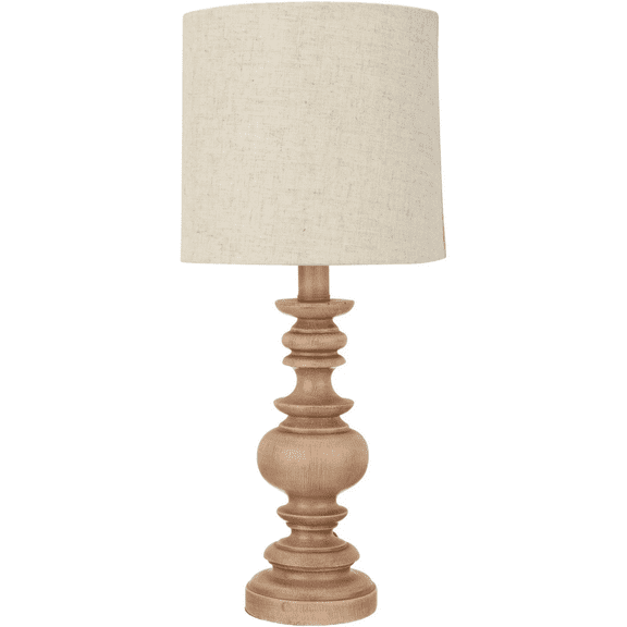 Mainstays 18.5" Traditional Washed Wood Table Lamp, Linen Shade
