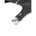thumbnail image 6 of Doomiva Women's Faux Leather Bodycon Mini Dress Zipper Front Open Chest Tank Dress with Garter Clips Black XL, 6 of 7