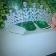 thumbnail image 2 of Elegant Beauty Queen CZ Headband Jewelry Large Bridal Wedding Tiaras And Crown, 2 of 9
