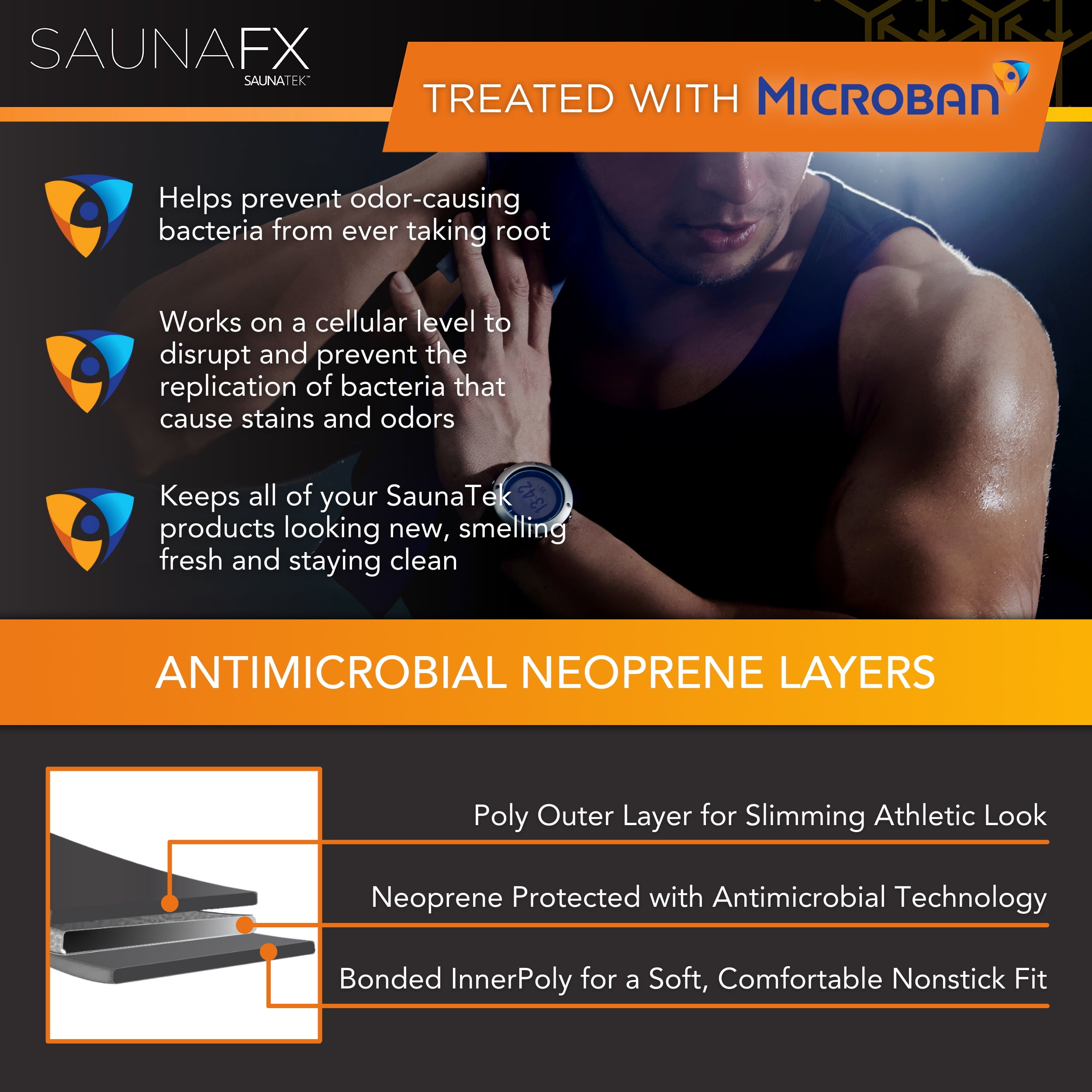 SaunaFX Men's Slimming Neoprene Sauna Vest with Microban 