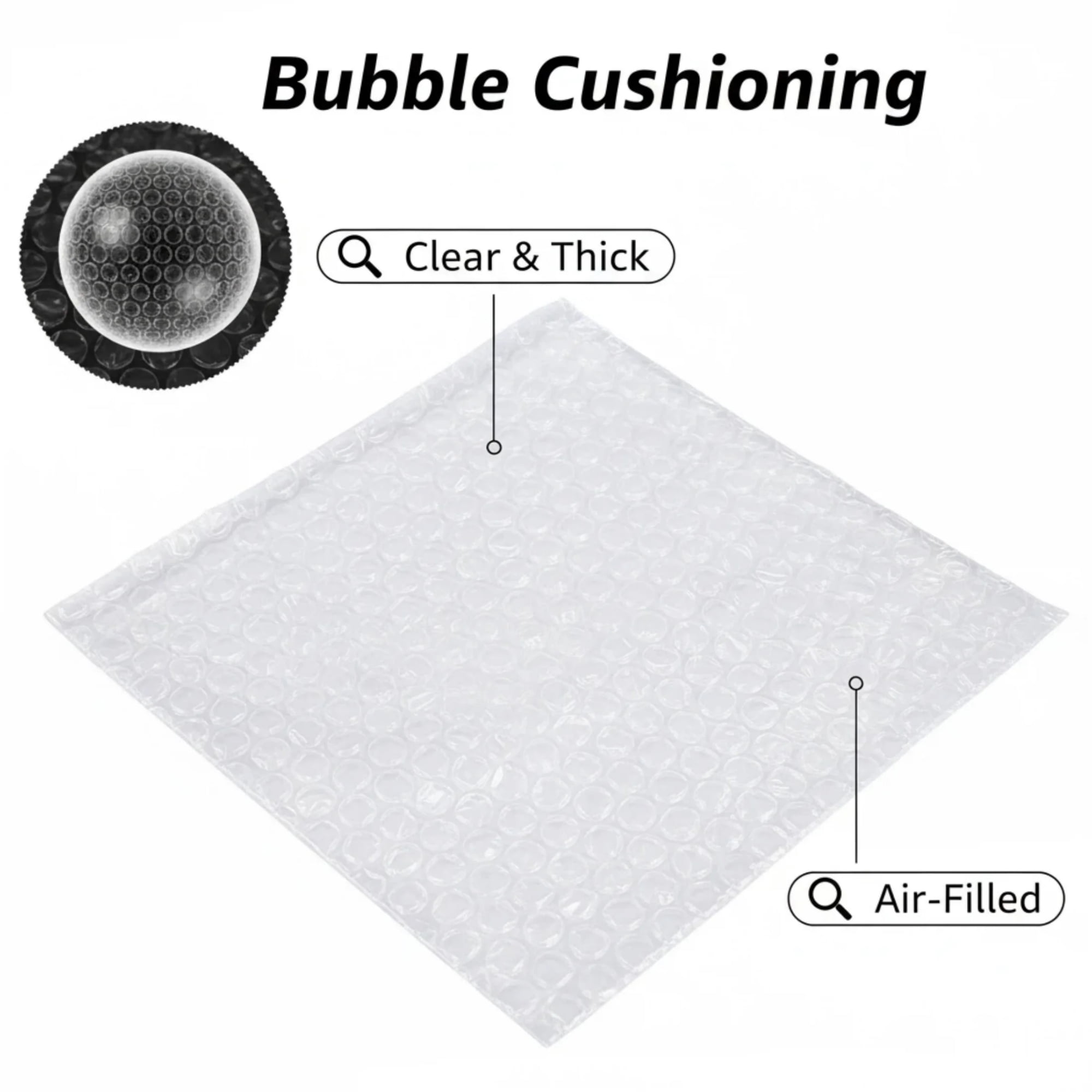 100PCS Bubble Wraps Pouches 5.9x7.9 inch, Packaging Material Bubble Sheets, Cushioning Foam Pouches for Packing, Moving, Shipping, Storing