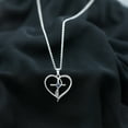 thumbnail image 3 of Rosec Jewels Natural Blue Sapphire Cross Heart Necklace for Women - AAA Quality - Ready to Gift for Christmas, 925 Sterling Silver, 3 of 8